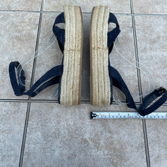 Miu Miu Suede Platform Espadrilles, Blue, Women's - Picture 9 of 13